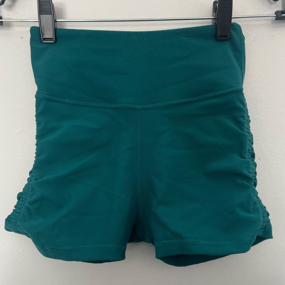 Wilo Teal High Waist Women's Compression Shorts